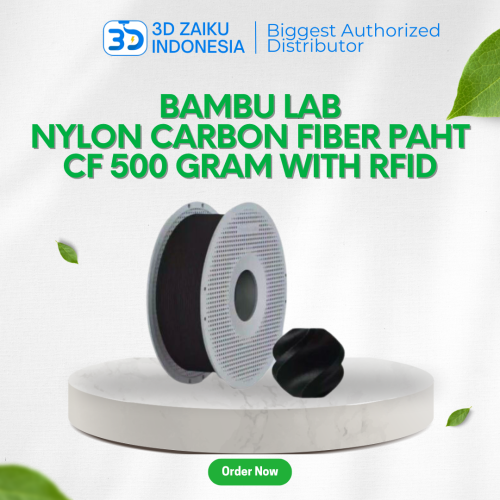 Bambulab Nylon Carbon Fiber PAHT CF 500 Gram 3D Filament with RFID